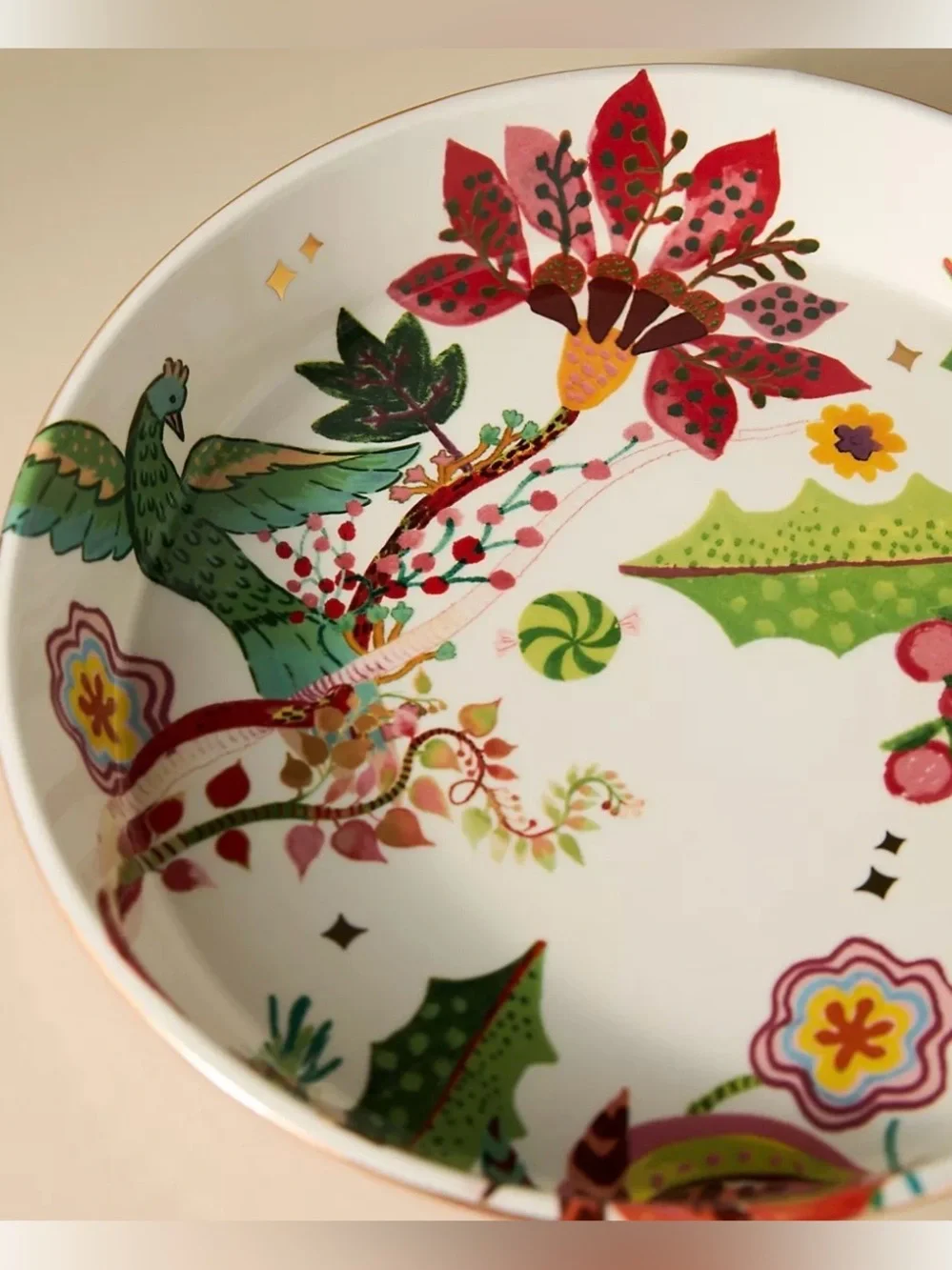 Anthropologie Coco Floral Pie Dish